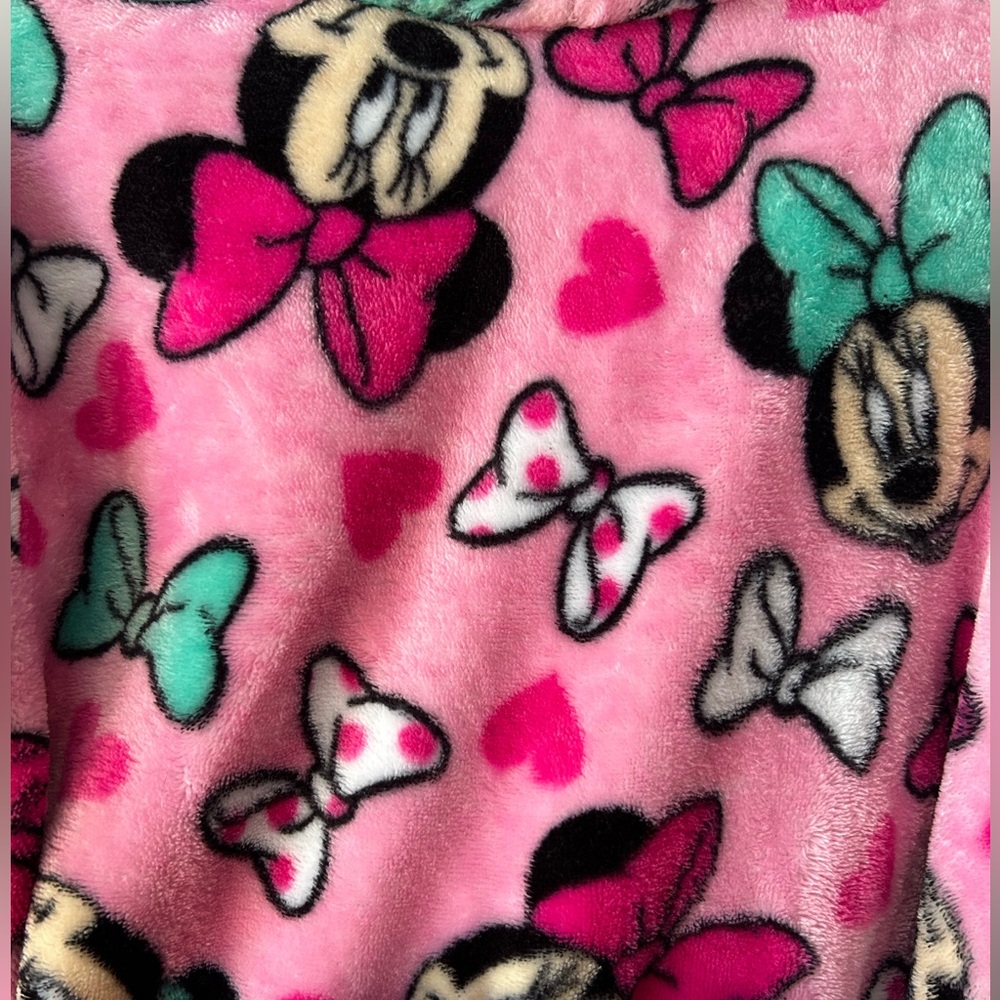 Disney Girls Mini Mouse Polyester Robe, 6-6x - Picture 4 of 5